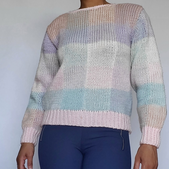Vintage Multicolor  Knitted Sweater - Picture 5 of 8